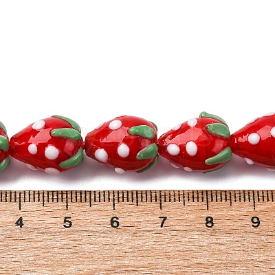 Handmade Lampwork Beads Strands X-LAMP-R109B-15A-1