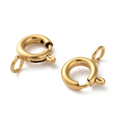 Ion Plating(IP) 304 Stainless Steel Spring Ring Clasps X-STAS-C114-04B-G-1