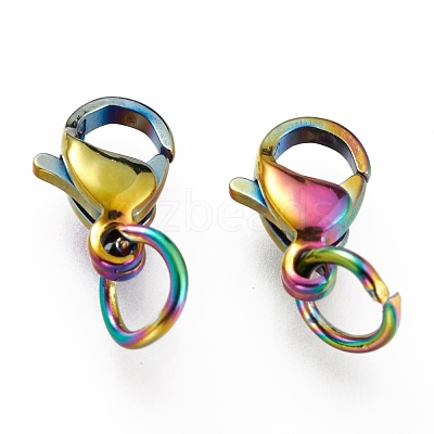 Ion Plating(IP) 304 Stainless Steel Lobster Claw Clasps X-STAS-G240-01A-C-1
