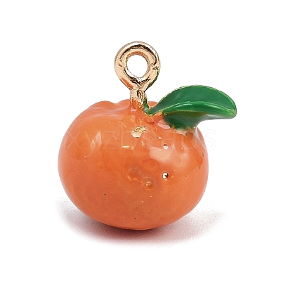Fruit Alloy Enamel Charms ENAM-P264-02A-G-1