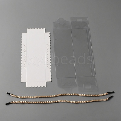 Portable Transparent Plastic Swiss Cake Roll Sandwich Holder Box CON-WH0095-13A-1