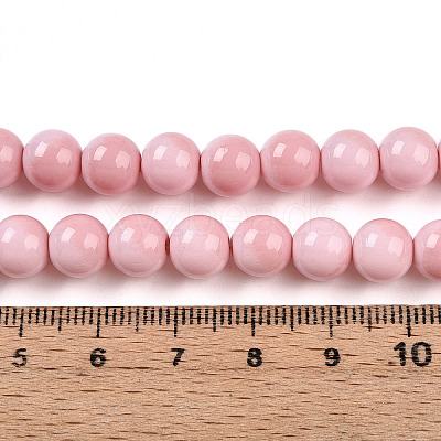 Baking Paint Glass Beads Strands DGLA-N012-8mm-01-1