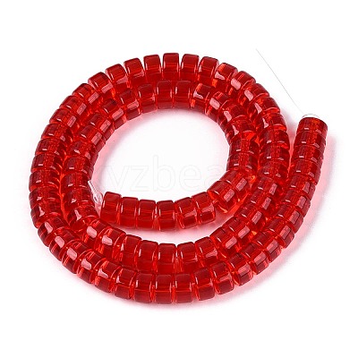 Transparent Glass Beads Strands GLAA-N026-3x6mm-T08-1