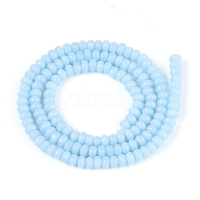 Opaque Spray Painted Glass Beads GLAA-ZX008-4mm-18J-1