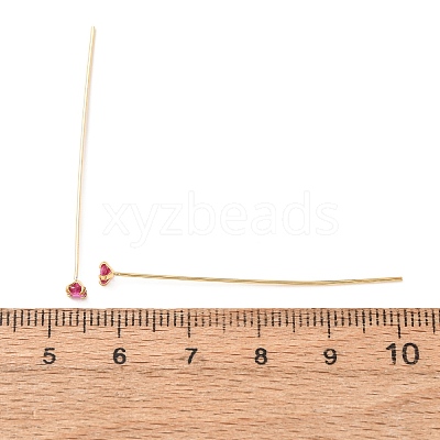 Brass Micro Pave Cubic Zirconia Stud Earring Findings CU-CBA4618-01G-03-1