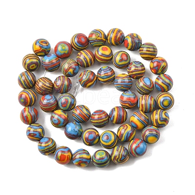 1 Strand Synthetic Malachite Dyed Beads Strands G-YW0002-64D-1