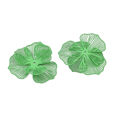 Spray Painted Iron Bead Caps IFIN-Z004-02B-1