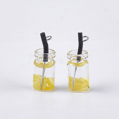 Glass Bottle Pendants CRES-N017-06D-1