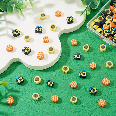 90G Handmade Polymer Clay Beads CLAY-TA0002-06-1