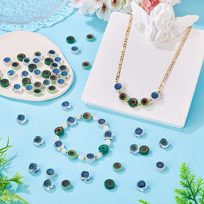 50Pcs 5 Colors Glass Beads GLAA-TA0003-80-1