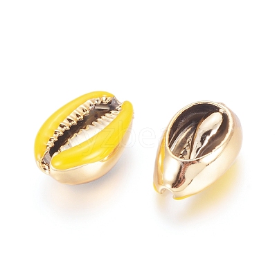 Electroplated Cowrie Shell Beads X-BSHE-G019-01G-I-1
