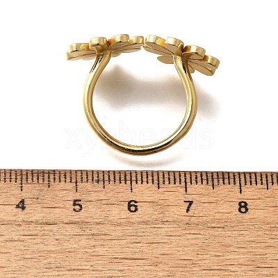 Brass Enamel Cuff Rings for Women RJEW-Q008-14G-02-1