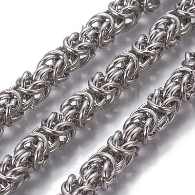 Tarnish Resistant 304 Stainless Steel Byzantine Chains CHS-P007-07P-01-1