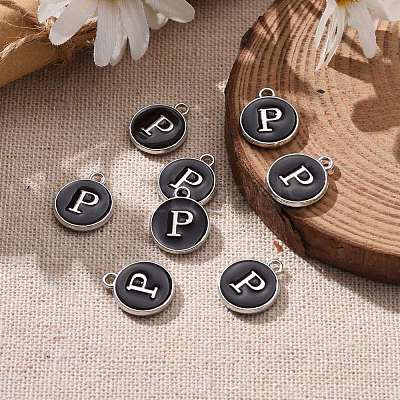 Platinum Plated Alloy Charms X-ENAM-S118-02P-P-1