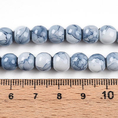 Baking Paint Glass Beads X1-DGLA-N003-8mm-C07-1