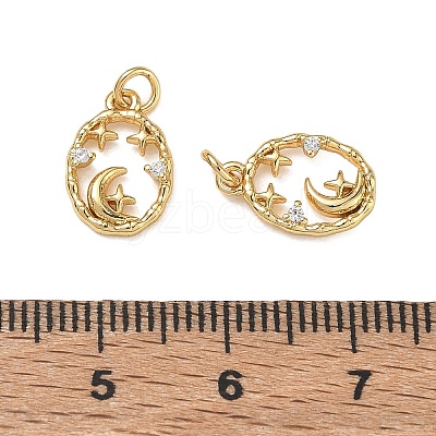 Brass Micro Pave Clear Cubic Zirconia Charms CU-CBAF0F8-16E-G-1
