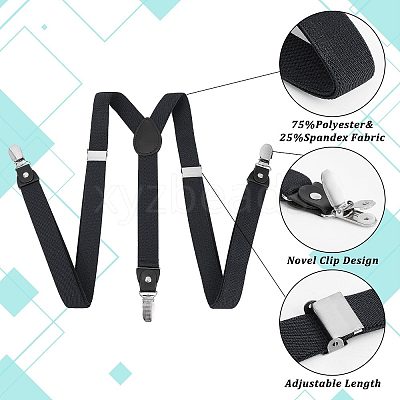 Polyester Elastic Men's Strength Suspenders AJEW-WH0258-293B-1