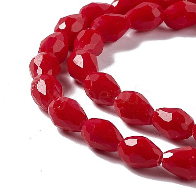 Faceted Glass Beads Strands GLAA-E037-02D-1