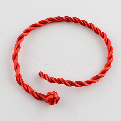 Braided Handmade Nylon Bracelet Cord BJEW-R257-01-1