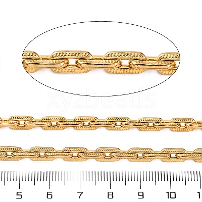 304 Stainless Steel Textured Cable Chains STAS-P386-07G-1