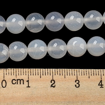 Natural White Agate Beads AGAT-8D-16-1
