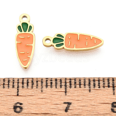 304 Stainless Steel Enamel Charms STAS-T065-45G-1