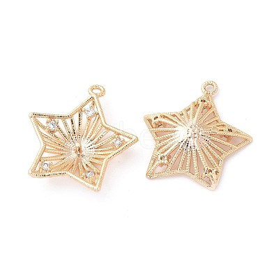 Brass Peg Bails Pendants KK-F808-14G-1