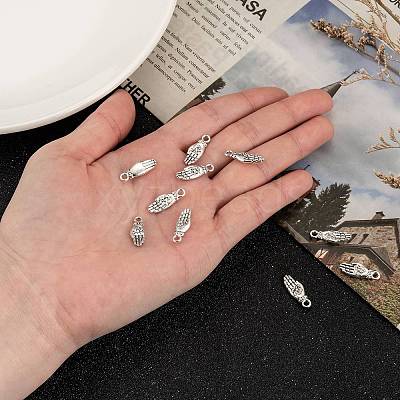 Tibetan Style Palm with Lotus Flower Alloy Pendants KK-P015-03AS-1-1