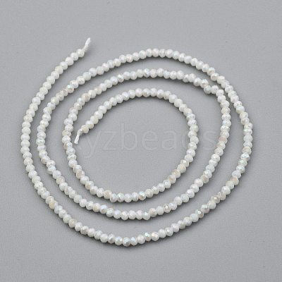 Electroplate Glass Beads Strands GLAA-F079-A-AB02-1