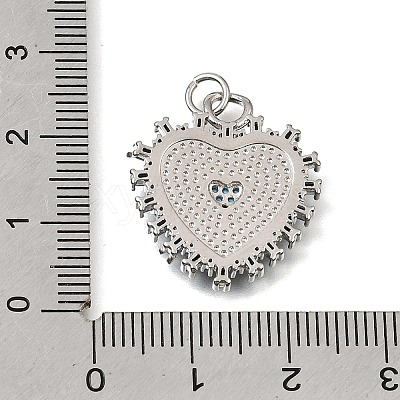 Brass Micro Pave Cubic Zirconia Pendants CU-CBAEEA8-13B-P-1