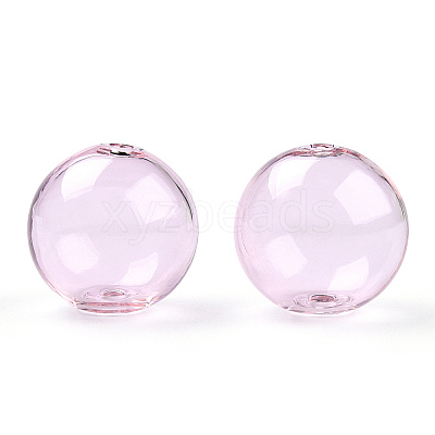 Transparent Blow High Borosilicate Glass Globe Beads X-GLAA-T003-09A-1