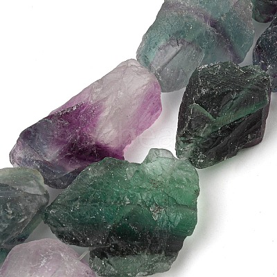 Raw Rough Natural Fluorite Beads Strands G-A216-01-1