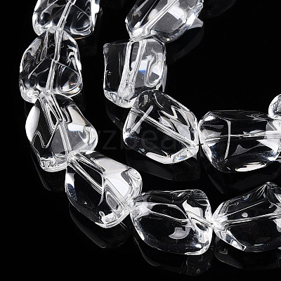 Transparency Glass Beads Strands GLAA-T023-15-1
