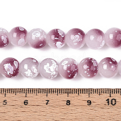 Baking Paint Glass Beads Strands DGLA-N015-10mm-05-1