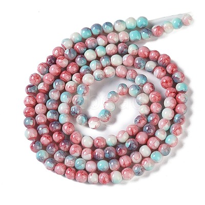 Baking Paint Glass Bead Strands GLAA-H031-01A-M-1