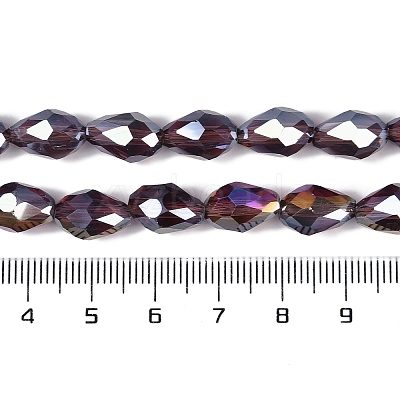Transparent Electroplate Glass Beads Strands EGLA-N013-T10mm-B05-1