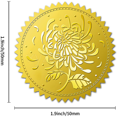 Self Adhesive Gold Foil Embossed Stickers DIY-WH0211-196-1