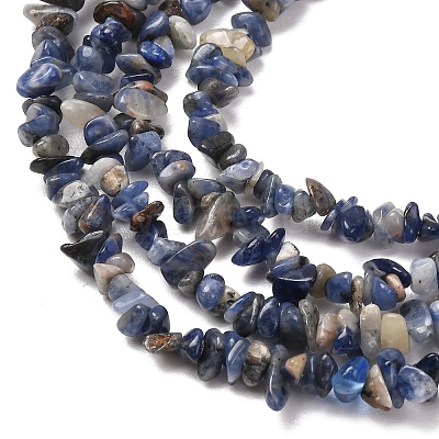 Natural Sodalite Chips Beads Strands LS-F024-1