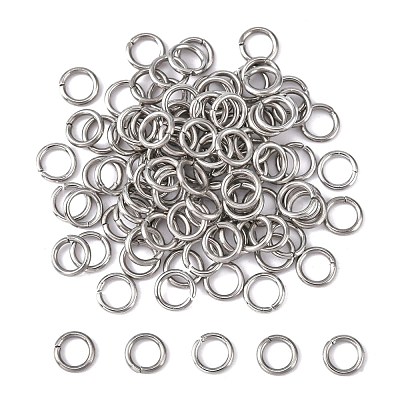 Tarnish Resistant 304 Stainless Steel Open Jump Rings STAS-Q186-02-6x1mm-1