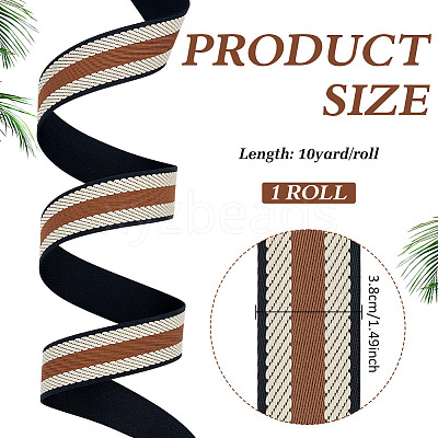 Polyester Grosgrain Ribbon OCOR-WH0105-091B-1