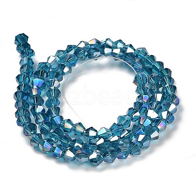 Transparent Electroplate Glass Beads Strands EGLA-A039-T6mm-B01-1