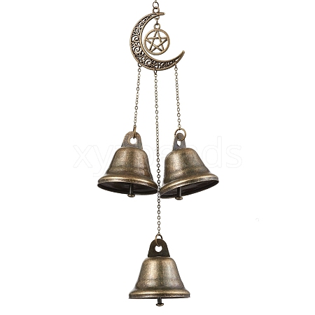 Iron Bell Pendant Decoration HJEW-JM02487-1