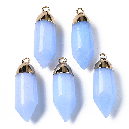 Natural White Jade Pointed Pendants G-Q998-009A-1