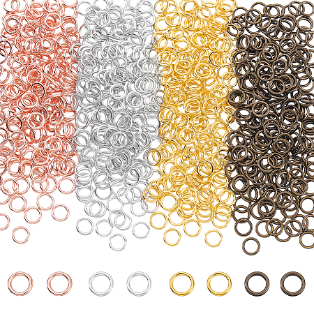 4 Colors Alloy Closed Jump Rings FIND-GA0006-89B-1
