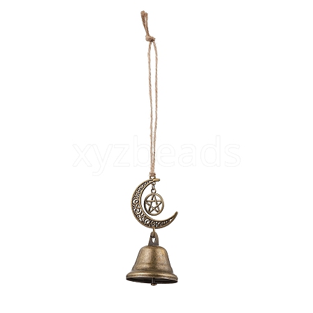 Iron Bell Pendant Decoration HJEW-JM02237-1