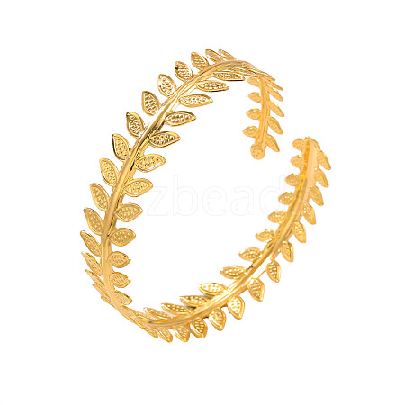 Leaf Alloy Arm Cuff Bangles for Women FS-WGBF8C7-01-1