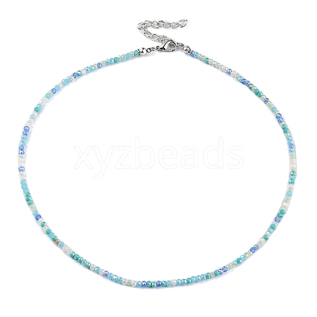 Bling Glass Beaded Necklace for Women NJEW-PH01492-02-1