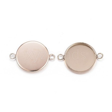 Ion Plating(IP) 304 Stainless Steel Cabochon Connector Settings X-STAS-G127-14-14mm-RG-1