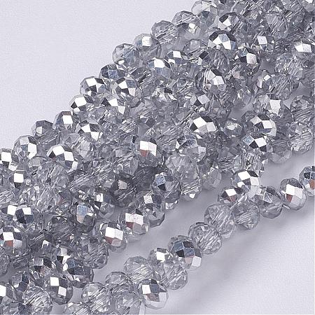 Electroplate Glass Bead Strands GR4MMY-07S-1