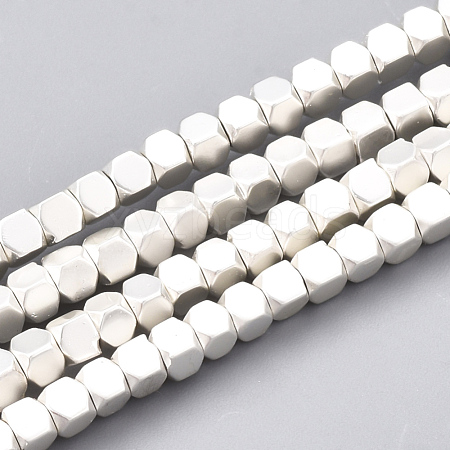 Electroplate Non-magnetic Synthetic Hematite Beads Strands G-T061-186S-1